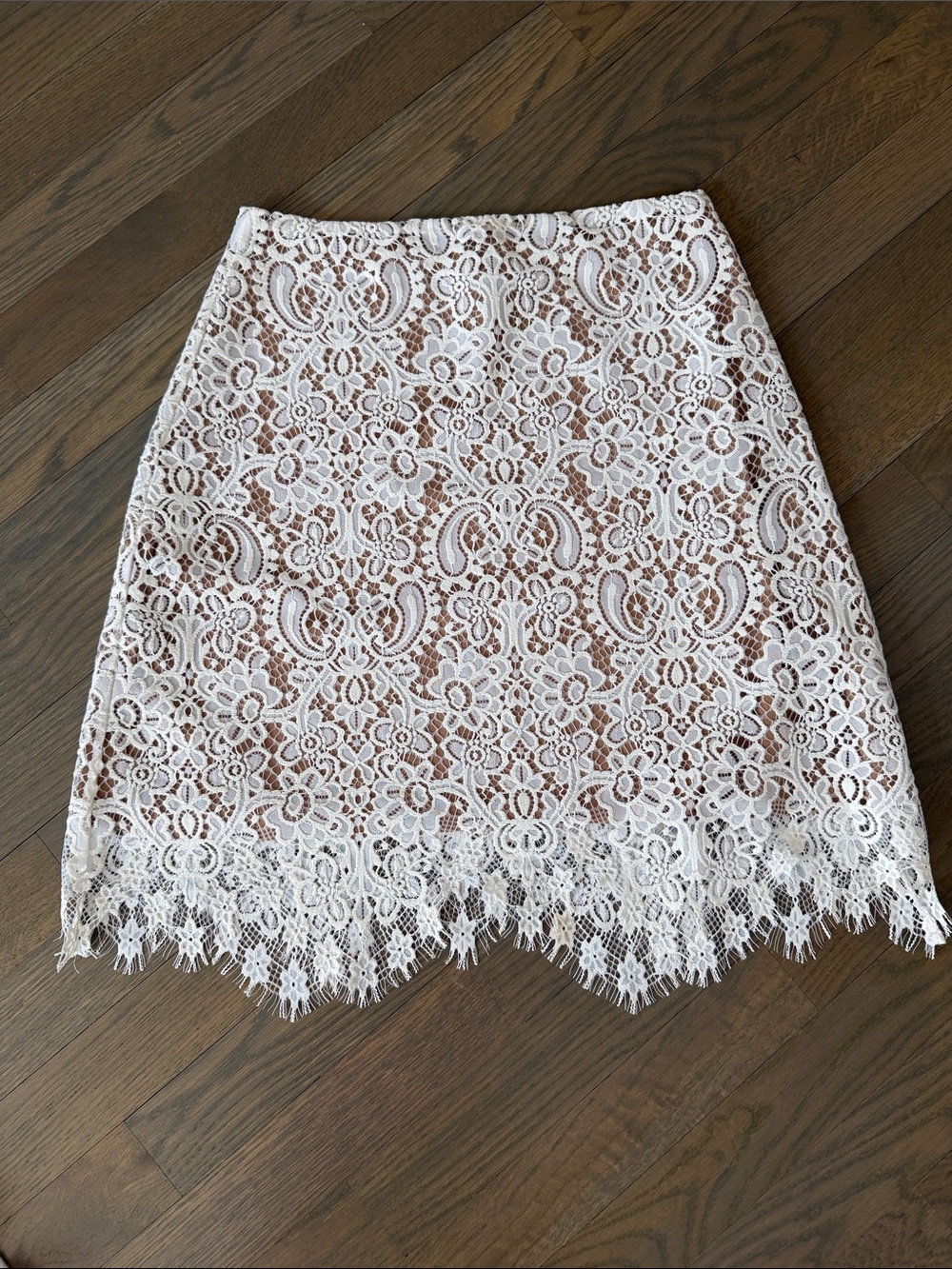 For Love & Lemons White Lace A-Line Skirt - Elegant Feminine Style